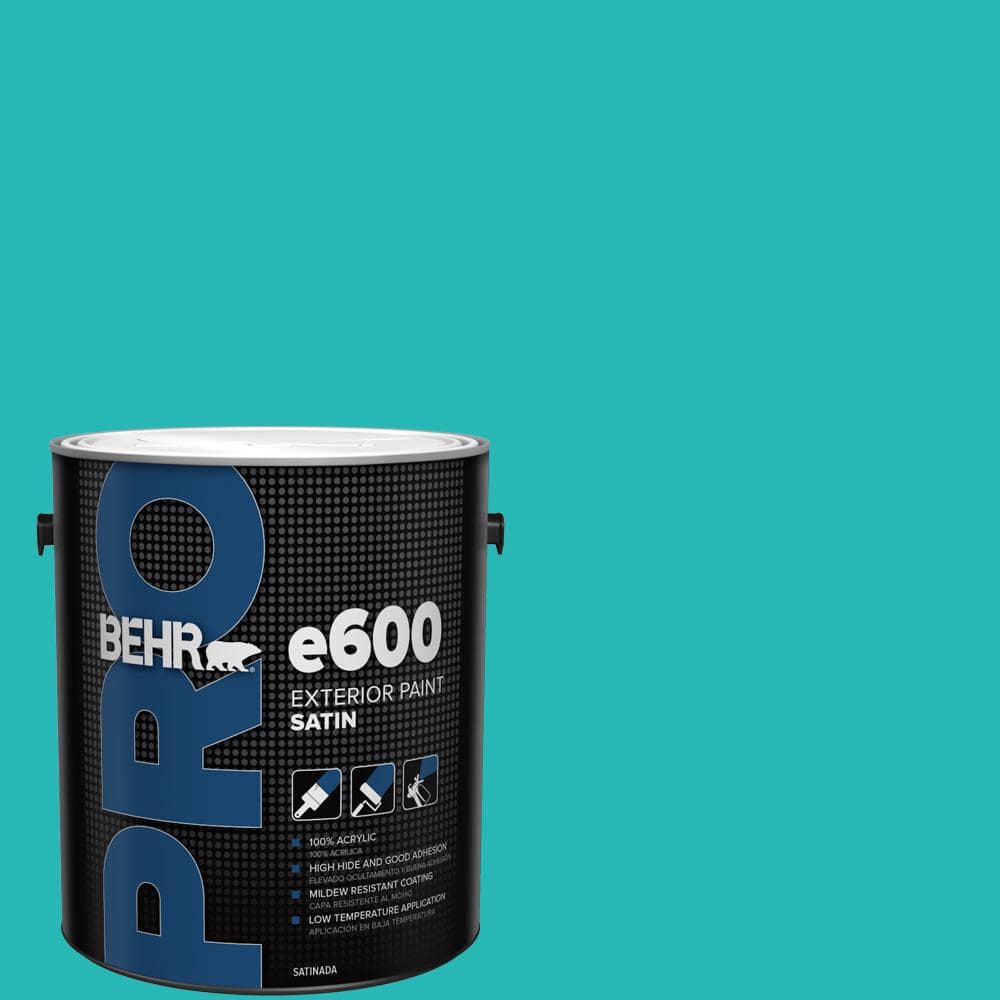 BEHR PRO 1 gal. #MQ4-21 Caicos Turquoise Satin Exterior Paint