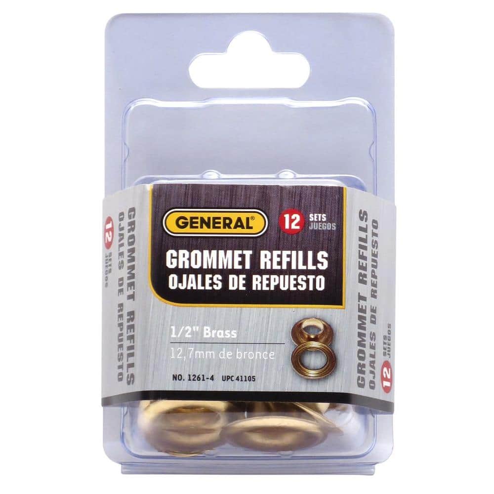 General Tools 1/2 in. Refill Solid Brass Grommet Kit and Refill (12-Pack) (2)