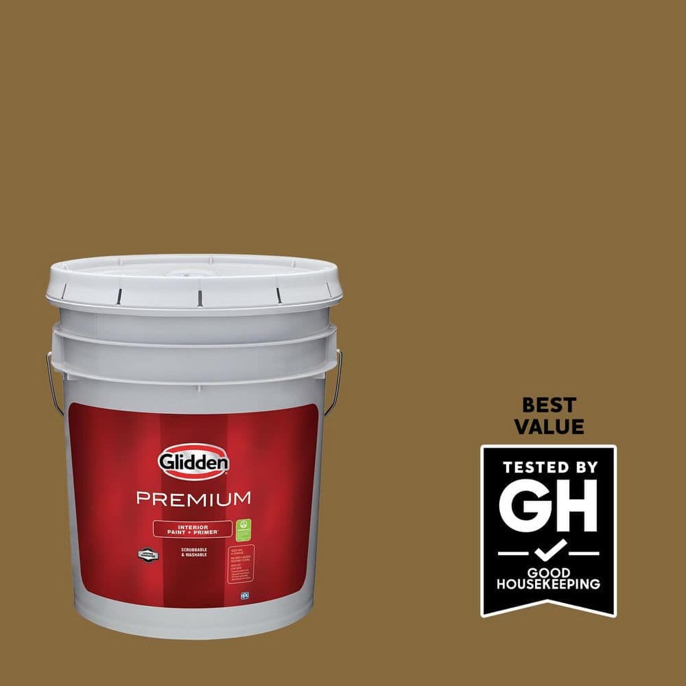 Glidden Premium 5 gal. PPG1095-7 Shaker Peg Satin Interior Latex Paint