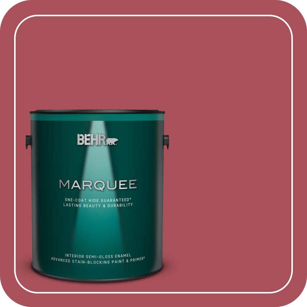 BEHR MARQUEE 1 gal. #T13-18 Ski Patrol Semi-Gloss Enamel Interior Paint & Primer