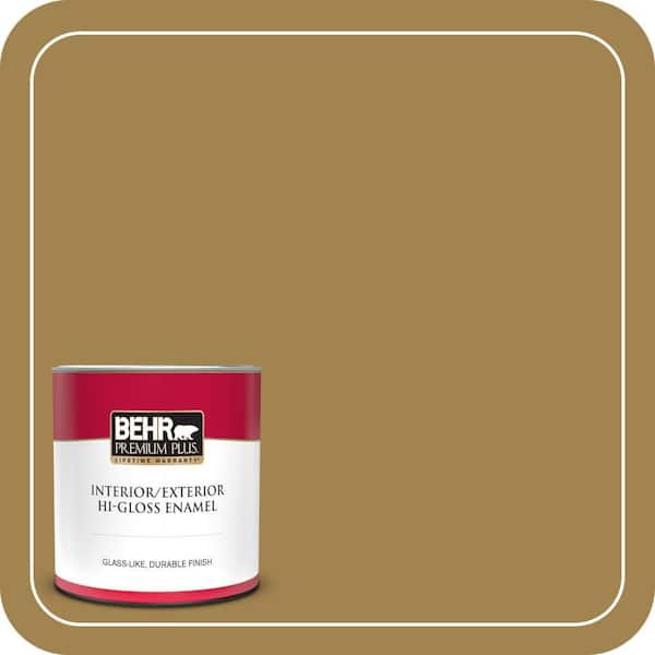 BEHR PREMIUM PLUS #330F-6 Bristle Grass Enamel Interior/Exterior Paint & Primer Color Sample (4)