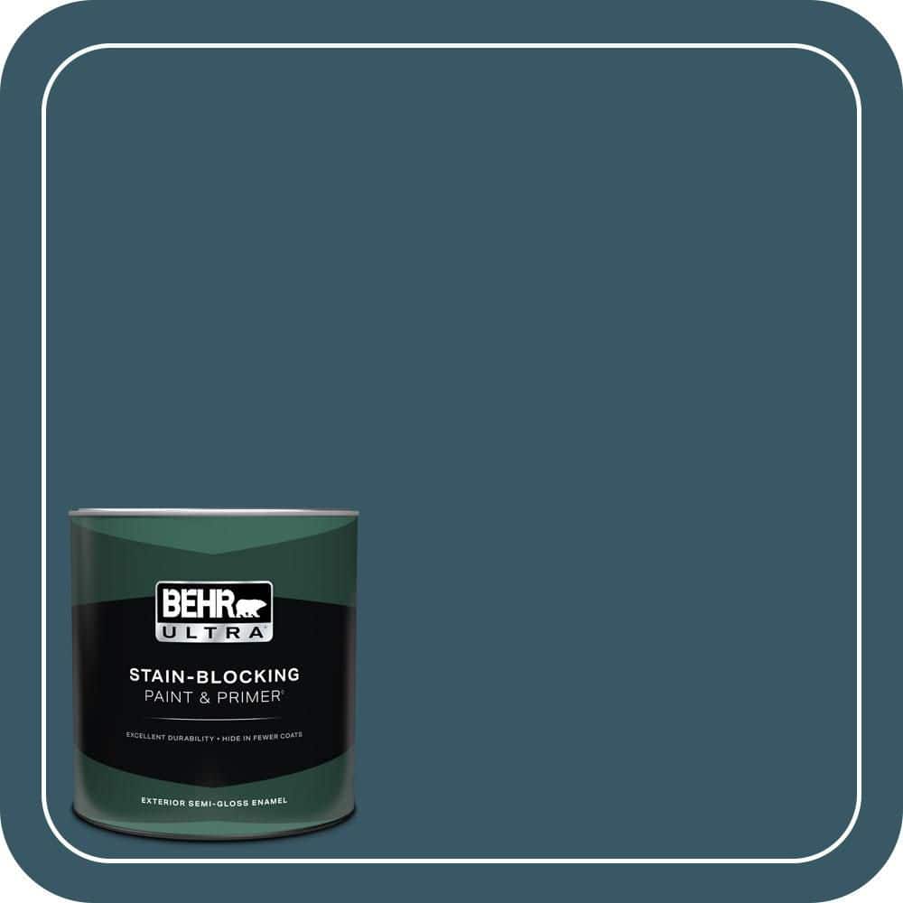 BEHR ULTRA 1 qt. #S460-7 Deep Breath Semi-Gloss Enamel Exterior Paint & Primer