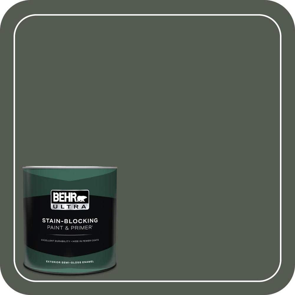 BEHR ULTRA 1 qt. #N410-7 North Woods Semi-Gloss Enamel Exterior Paint & Primer