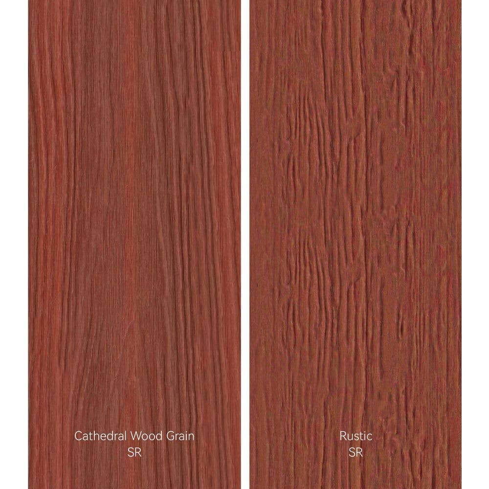 NewTechWood Magellan Plus 0.88 in. x 5.43 in. x 1 ft. Rustic and Wood Grain Swedish Red Grooved Composite Deck Board Sample (3)