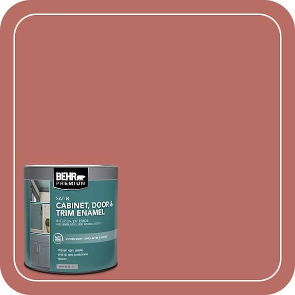 BEHR PREMIUM 1 qt. #MQ4-34 Hacienda Tile Satin Enamel Interior/Exterior Cabinet, Door & Trim Paint (2)
