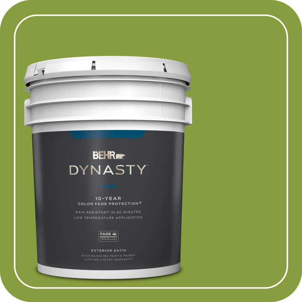 BEHR DYNASTY 5 gal. #T14-18 New Shoot Satin Enamel Exterior Stain-Blocking Paint & Primer