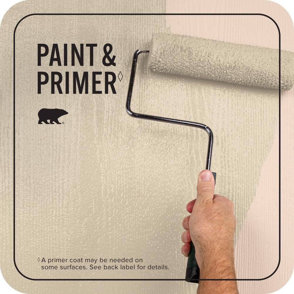 BEHR PREMIUM PLUS 1 gal. #N290-3 Comfy Beige Semi-Gloss Enamel Exterior Paint & Primer (3)