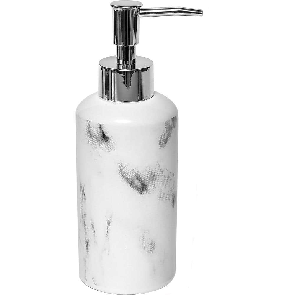 EVIDECO French home goods Marble Collection Bath Soap Dispenser Dolomite White (1)