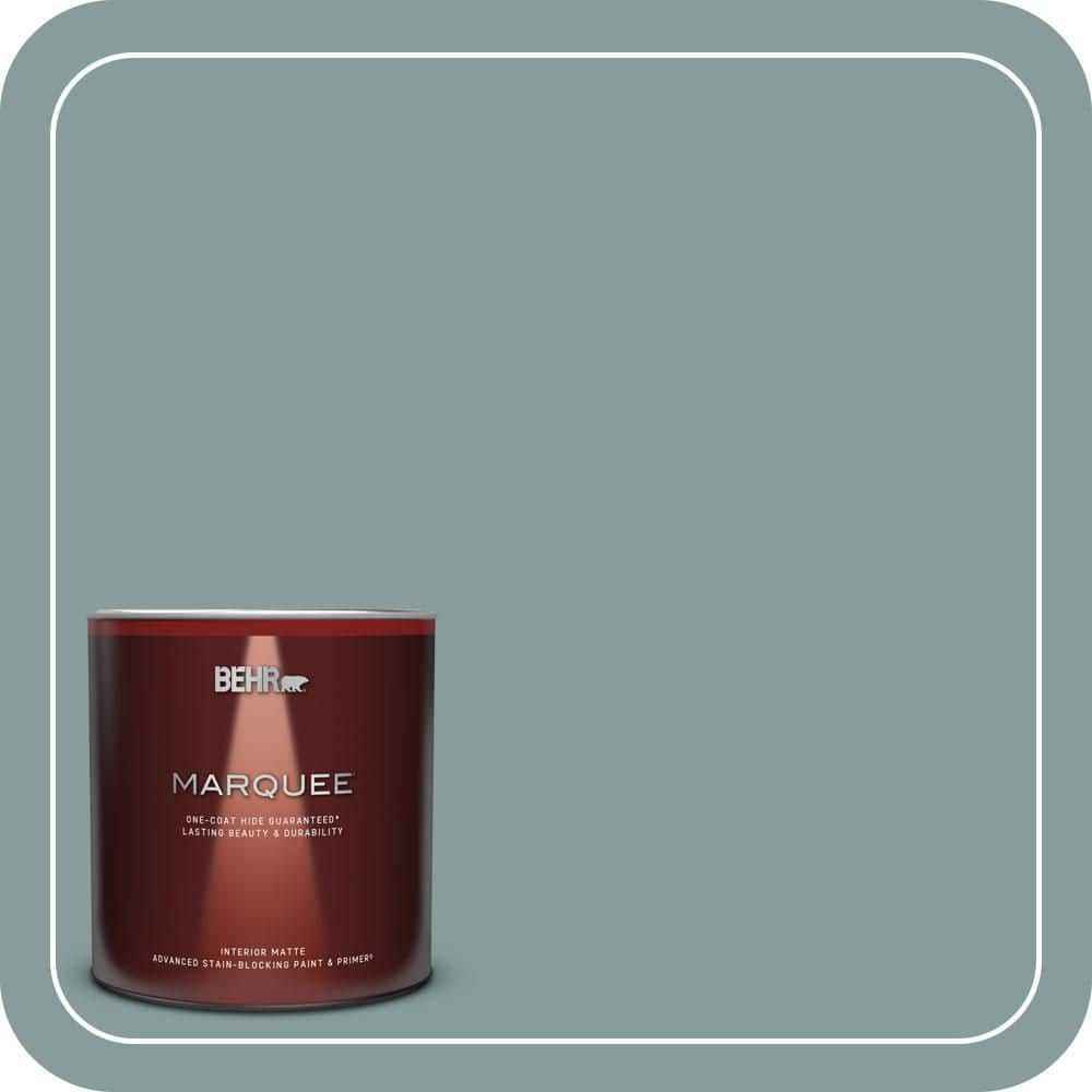 BEHR MARQUEE 1 qt. #PPU12-04 Agave One-Coat Hide Matte Interior Paint & Primer