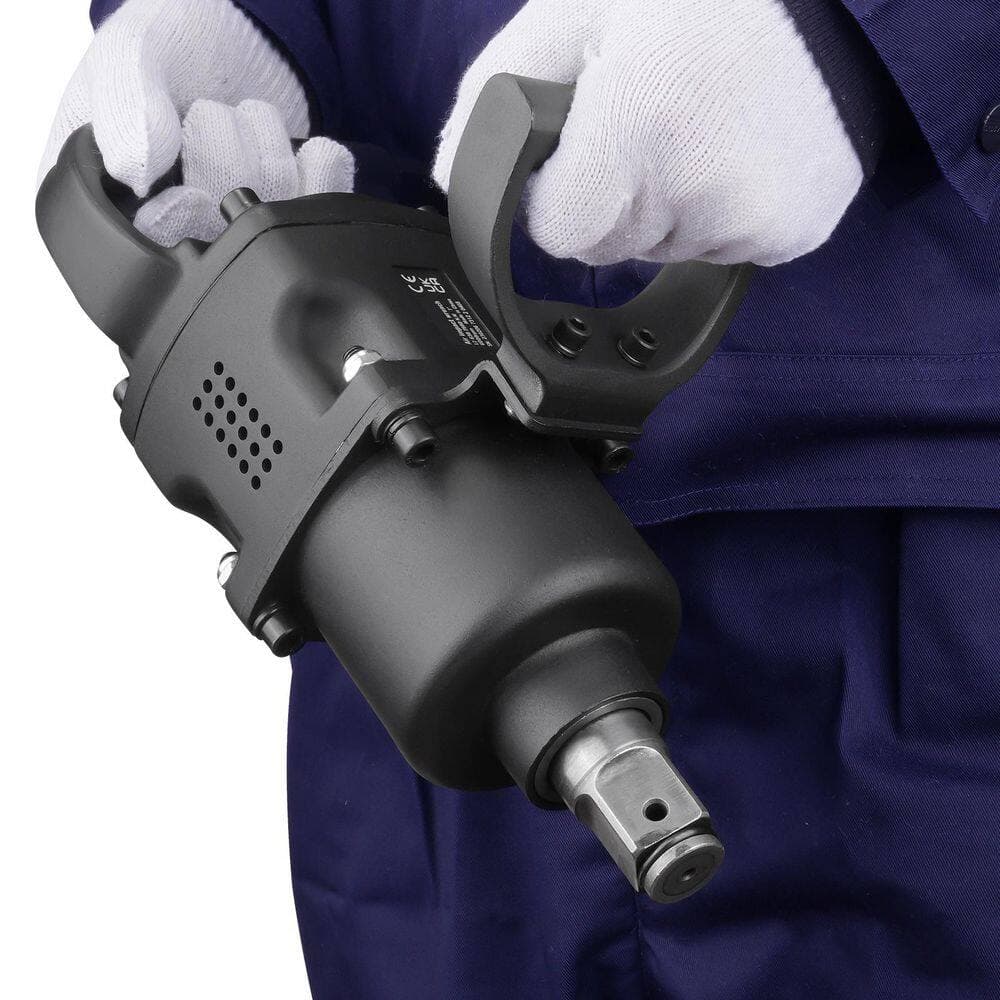 SKYSHALO 1 In. Air Impact Wrench, Up to 2730 ft.-lbs. Reverse Torque Output 1 in. Pneumatic Impact Gun Lightweight for Repairs (1)
