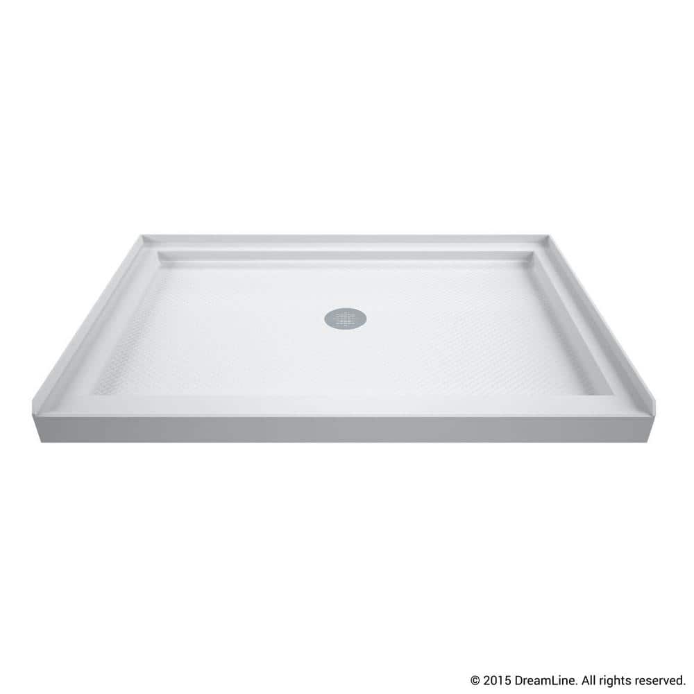 DreamLine SlimLine 54 in. 36 in. Single Threshold Alcove Shower Pan Base with Drain