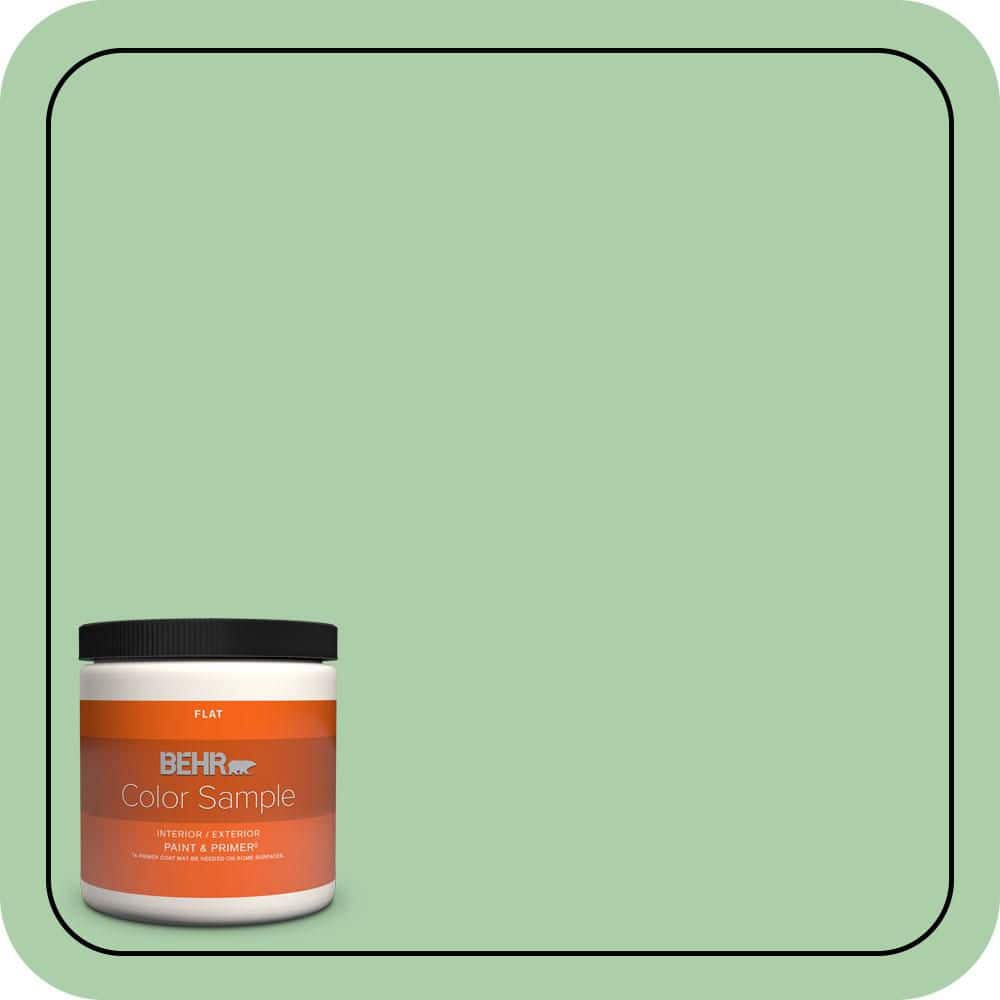 BEHR PREMIUM PLUS #450D-4 Garden Room Flat Interior/Exterior Paint & Primer Color Sample (1)
