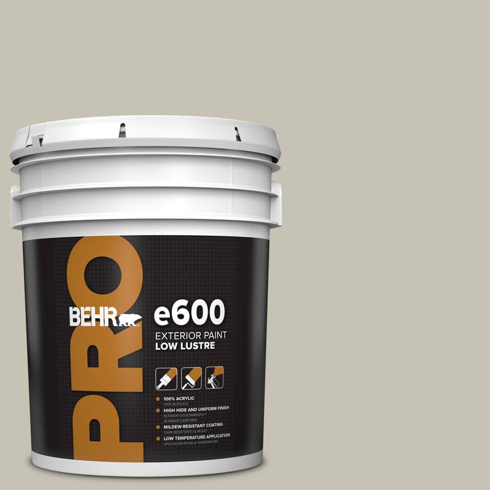 BEHR PRO 5 gal. #BNC-04 Comforting Gray Low Luster Exterior Paint