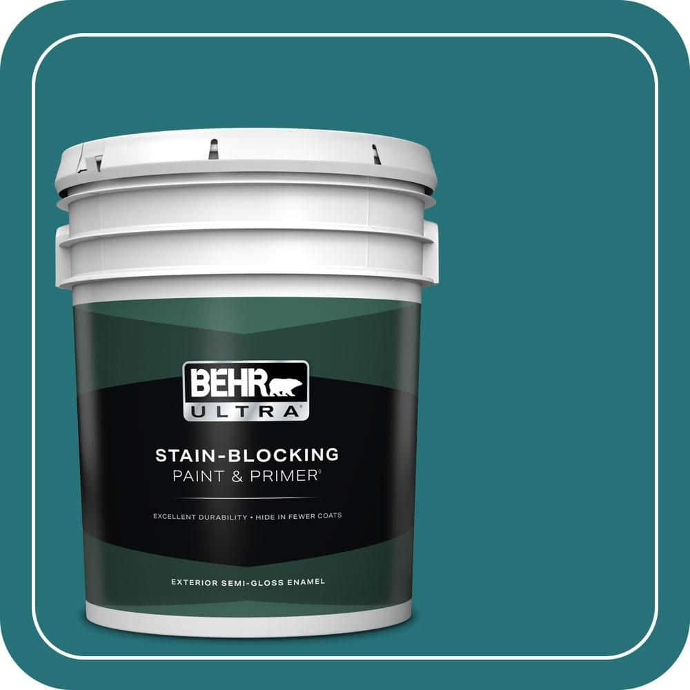 BEHR ULTRA 5 gal. #520D-7 Mosaic Tile Semi-Gloss Enamel Exterior Paint & Primer