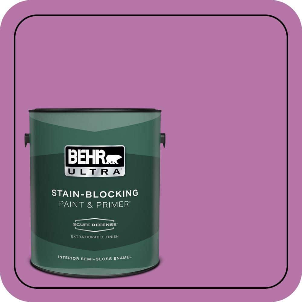 BEHR ULTRA 1 gal. #P110-5A Eccentric Magenta Extra Durable Semi-Gloss Enamel Interior Paint & Primer