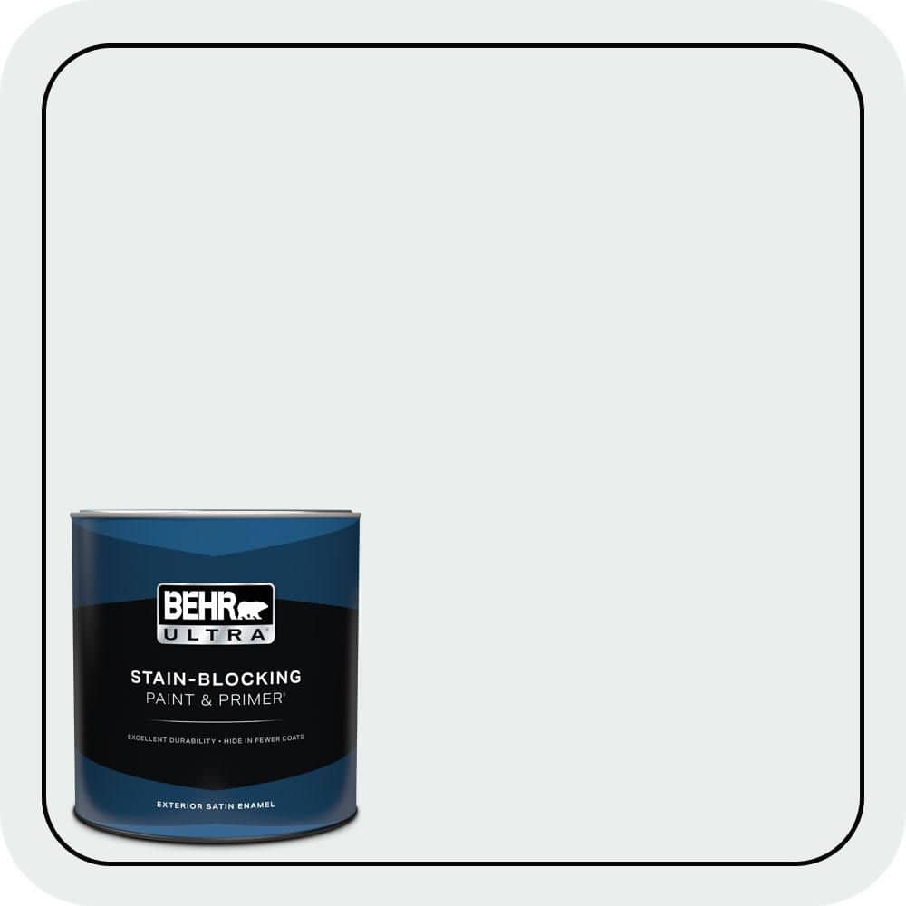 BEHR ULTRA 1 qt. #PWN-16 Day Spa Satin Enamel Exterior Paint & Primer (1)