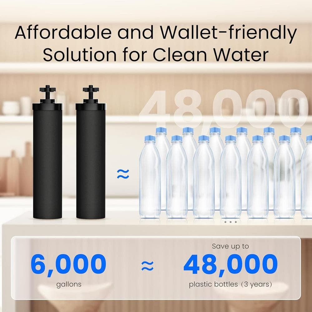 Waterdrop Gravity-fed Water Filtration System, NSF/ANSI 42,372 Certified, Reduces Lead 99% Chlorine, with Stainless Steel Stand (3)