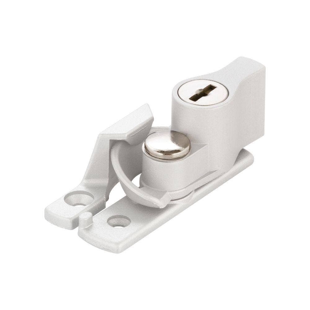 TOLEDO White Steel Sliding Window Sash Lock (2)