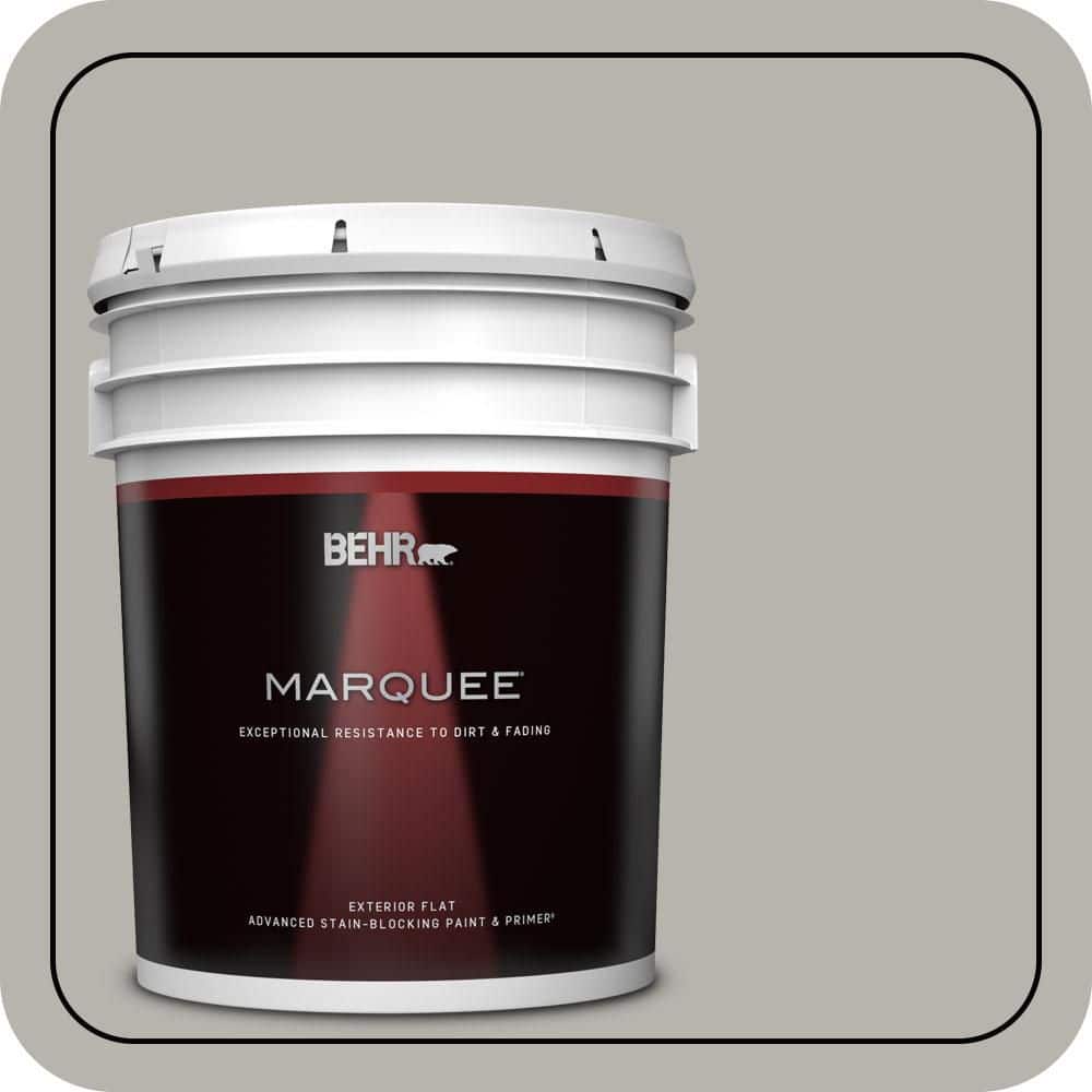 BEHR MARQUEE 5 gal. #PPU24-11 Greige Flat Exterior Paint & Primer