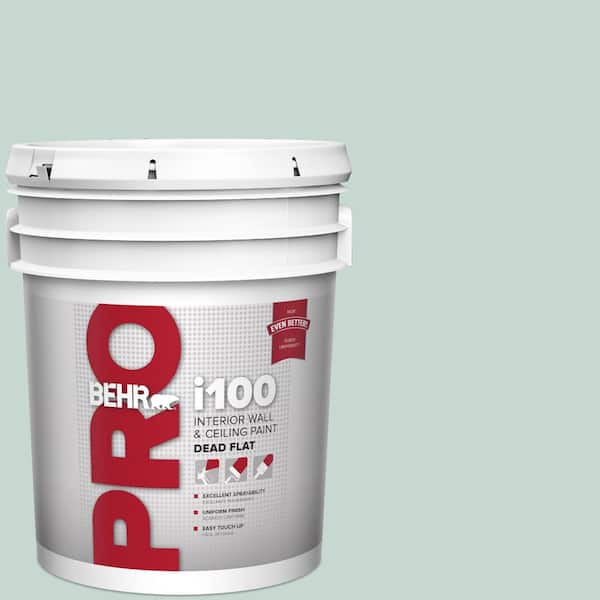 BEHR PRO 5 gal. #480E-2 Tide Pools Dead Flat Interior Paint (2)