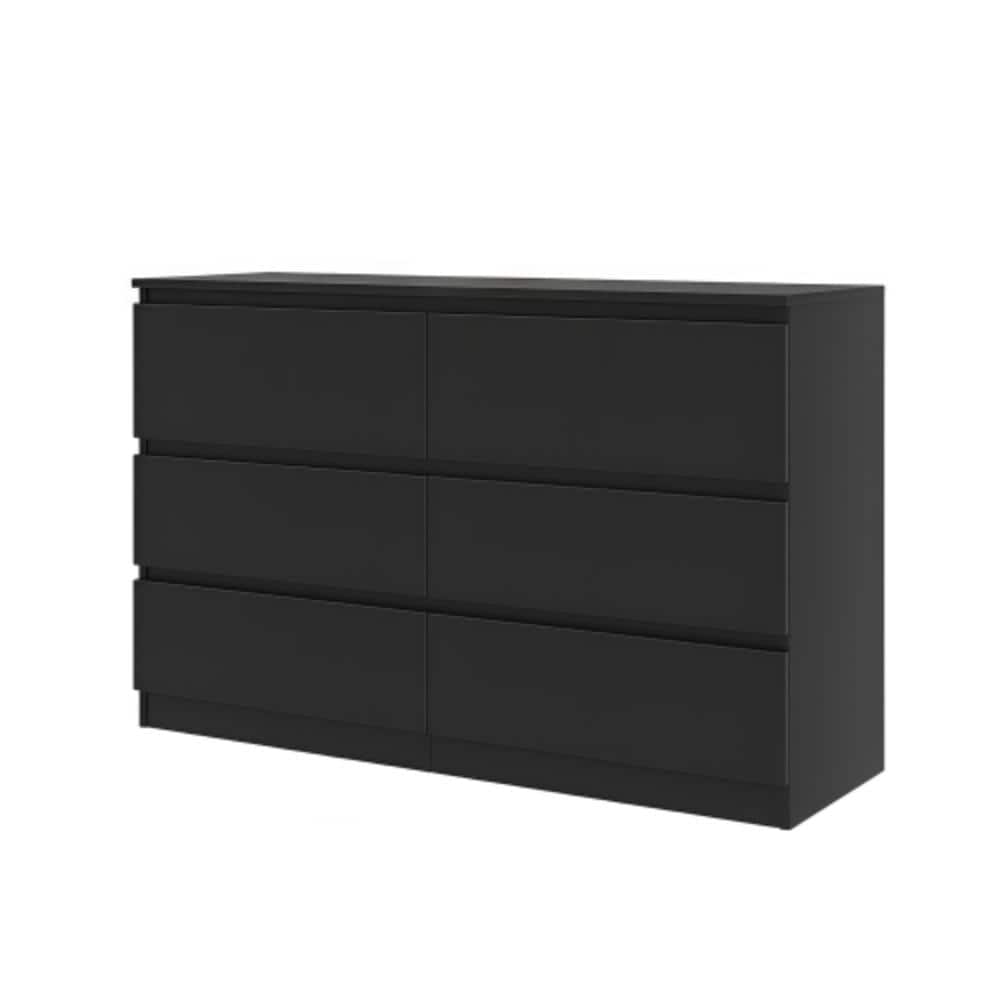 Unbranded 47.24 in. W x 15.75 in. D x 30.91 in. H Bathroom Black Linen Cabinet (1)