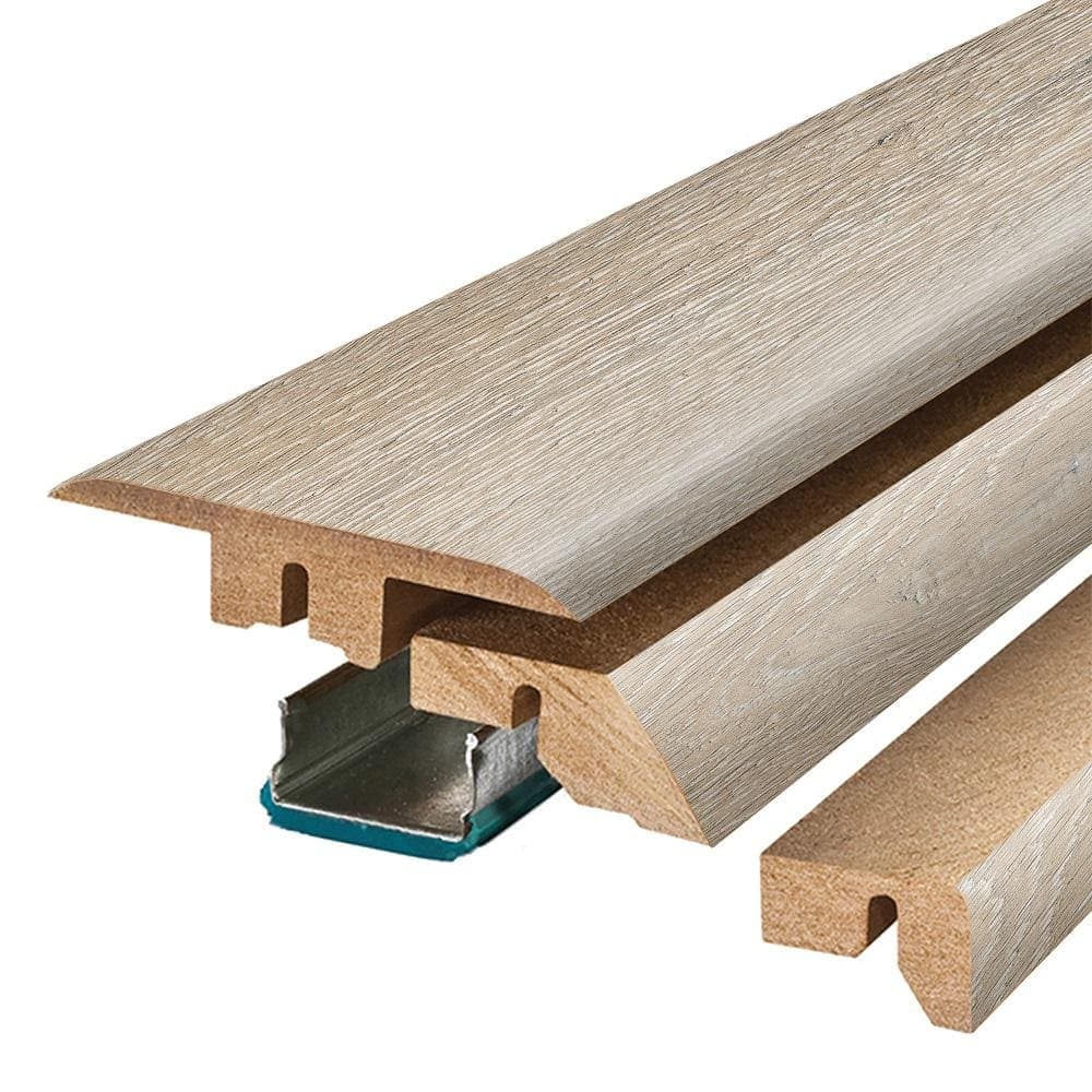 PERFORMANCE ACCESSORIES Camden 0.75 in. T x 2.37 in. W x 78.7 in. L Textured Wood Look Laminate Moulding/Trim 4 in 1 Molding