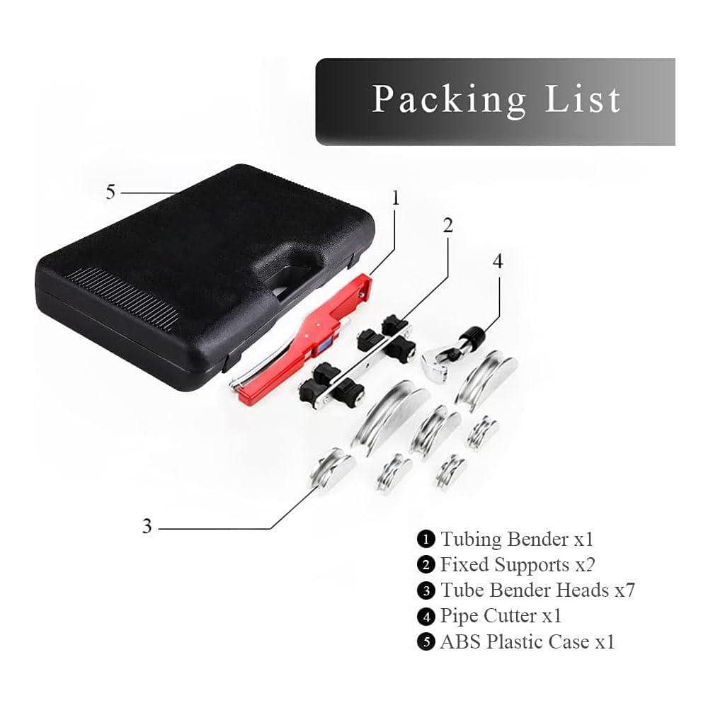 KIWDZFU Ratcheting Tube Bender Kit Hand Tool 1/4 to 7/8 in. Aluminium Alloy Replacement Head for Refrigeration (2)