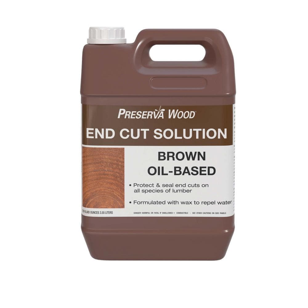 Preserva Wood 1 Gallon End Cut Solution Brown Oil Based End Cut Exterior Wood Sealer