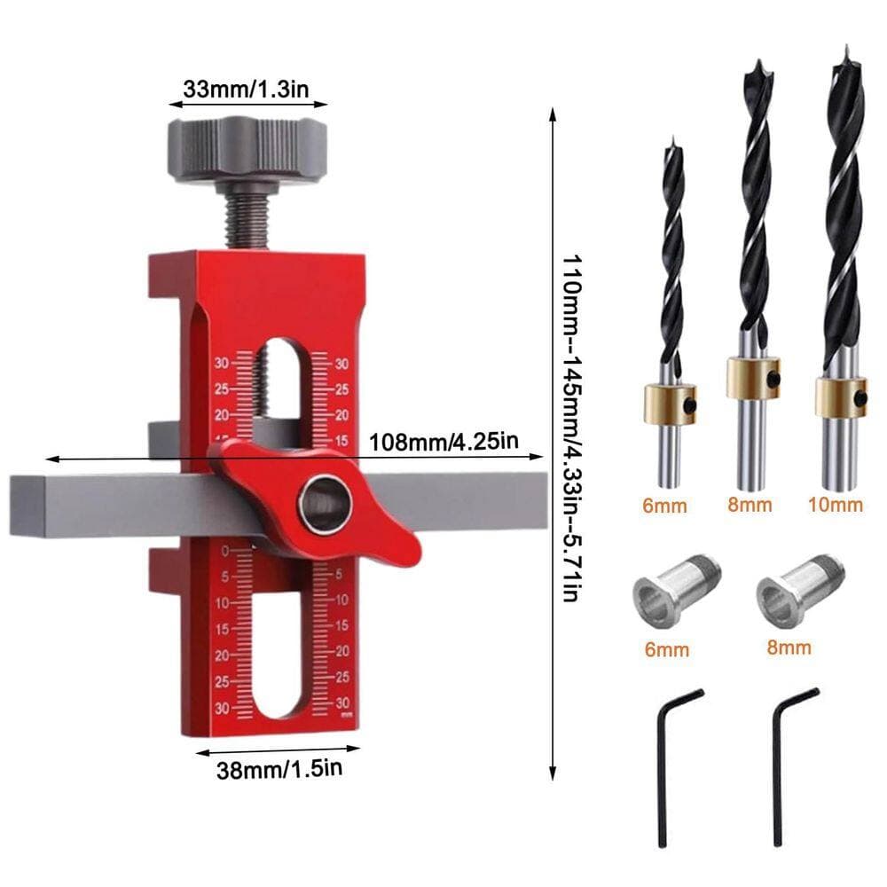 Numhew Aluminium Alloy 2-in-1 Cabinet Door Installation Jig with Adjustable Positioner for Most Cabinet Doors (2)