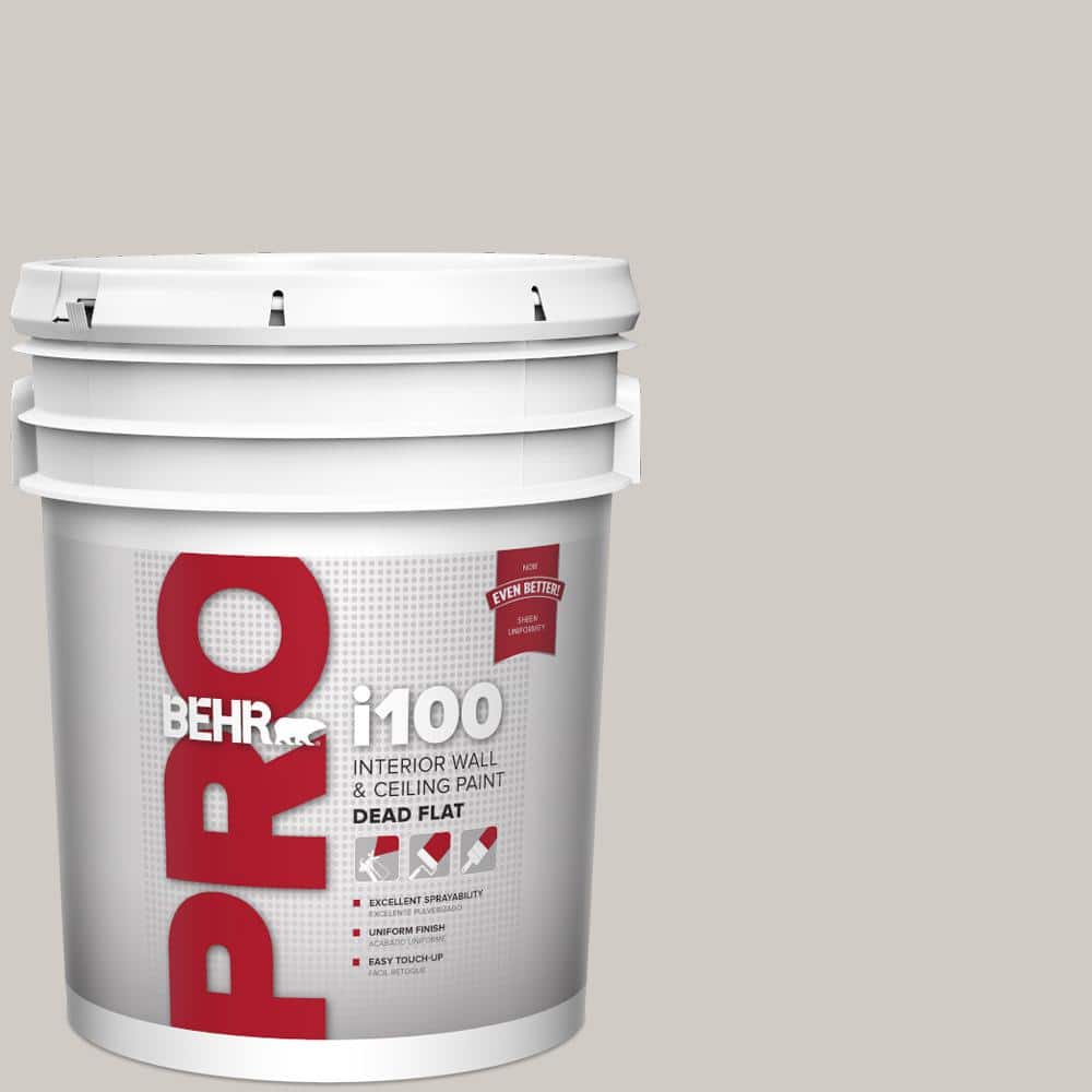 BEHR PRO 5 gal. #BNC-05 Ground Fog Dead Flat Interior Paint