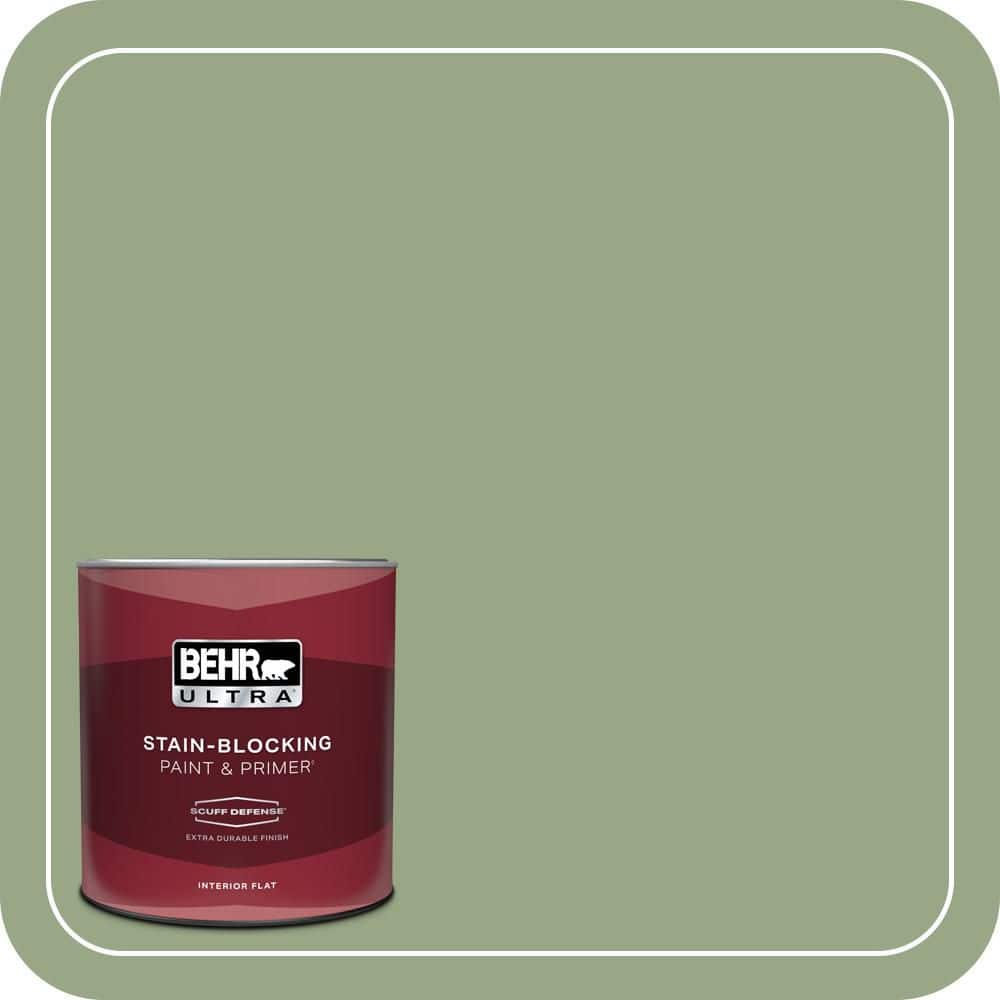 BEHR ULTRA 1 qt. #MQ6-51 Fern Leaf Extra Durable Flat Interior Paint & Primer (1)
