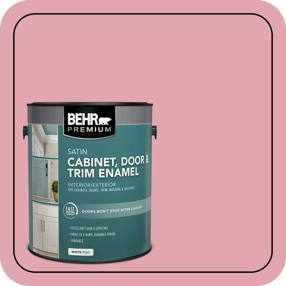BEHR PREMIUM 1 gal. #M150-3 Apple Blossom Satin Enamel Interior/Exterior Cabinet, Door & Trim Paint