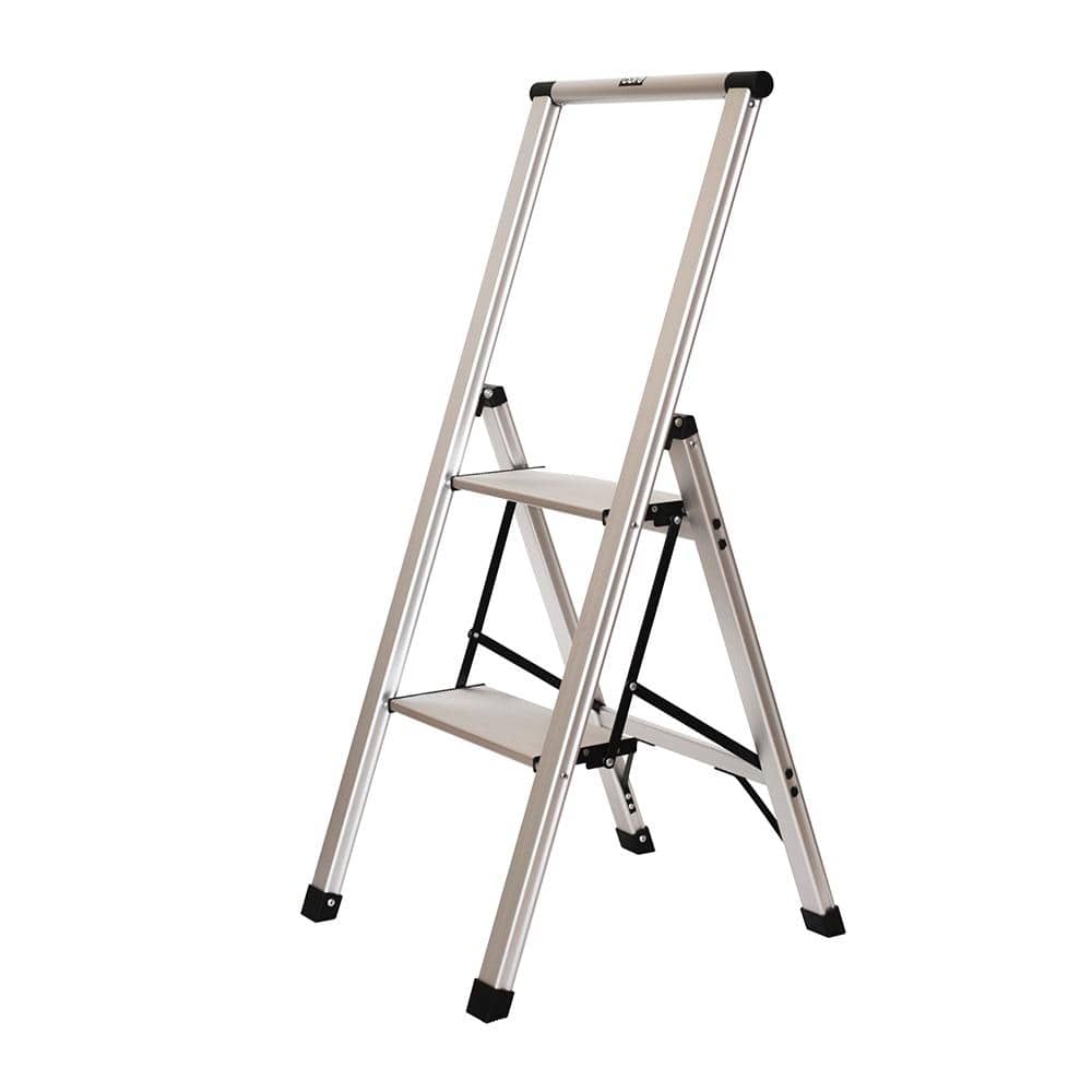 XTEND+CLIMB 2-Step 7.5 ft. Reach Slimline Aluminum Light Step Stool with 250 lb. Load Capacity ANSI Type 1 Duty Rating