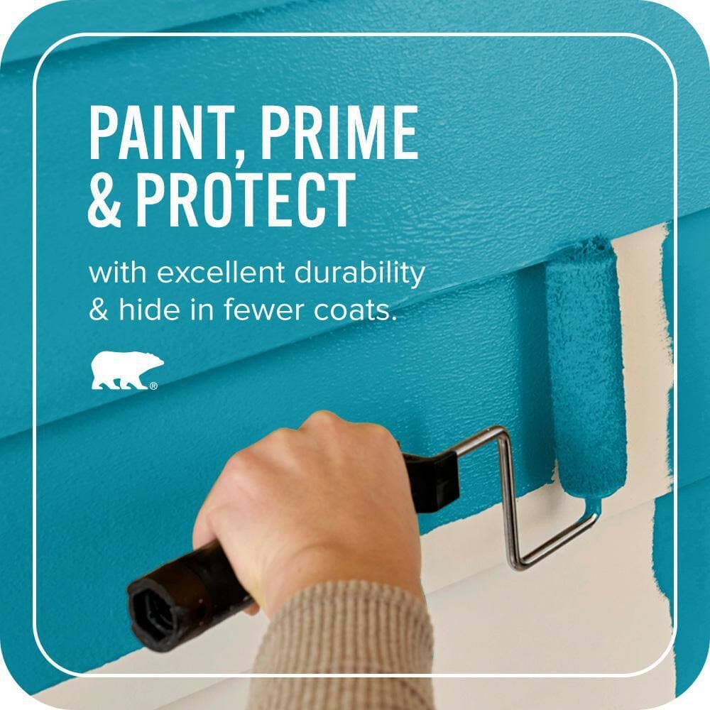 BEHR ULTRA 1 qt. #P480-6 Aruba Blue Satin Enamel Exterior Paint & Primer (3)