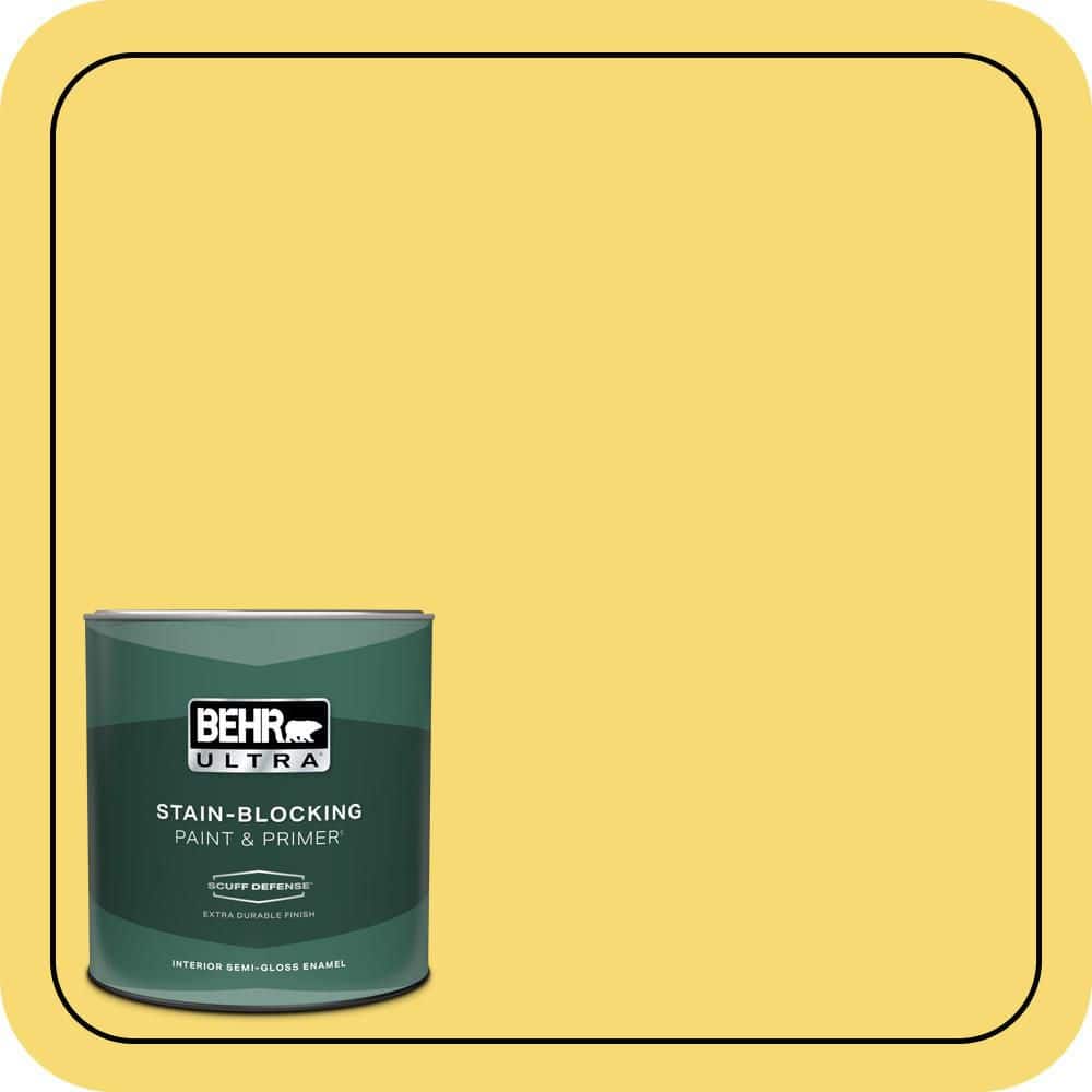 BEHR ULTRA 1 qt. #P310-5 Solar Energy Extra Durable Semi-Gloss Enamel Interior Paint & Primer