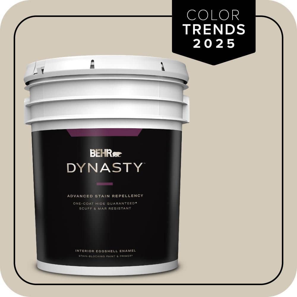 BEHR DYNASTY 5 gal. Designer Collection #DC-010 Even Better Beige Eggshell Enamel Interior Stain-Blocking Paint & Primer