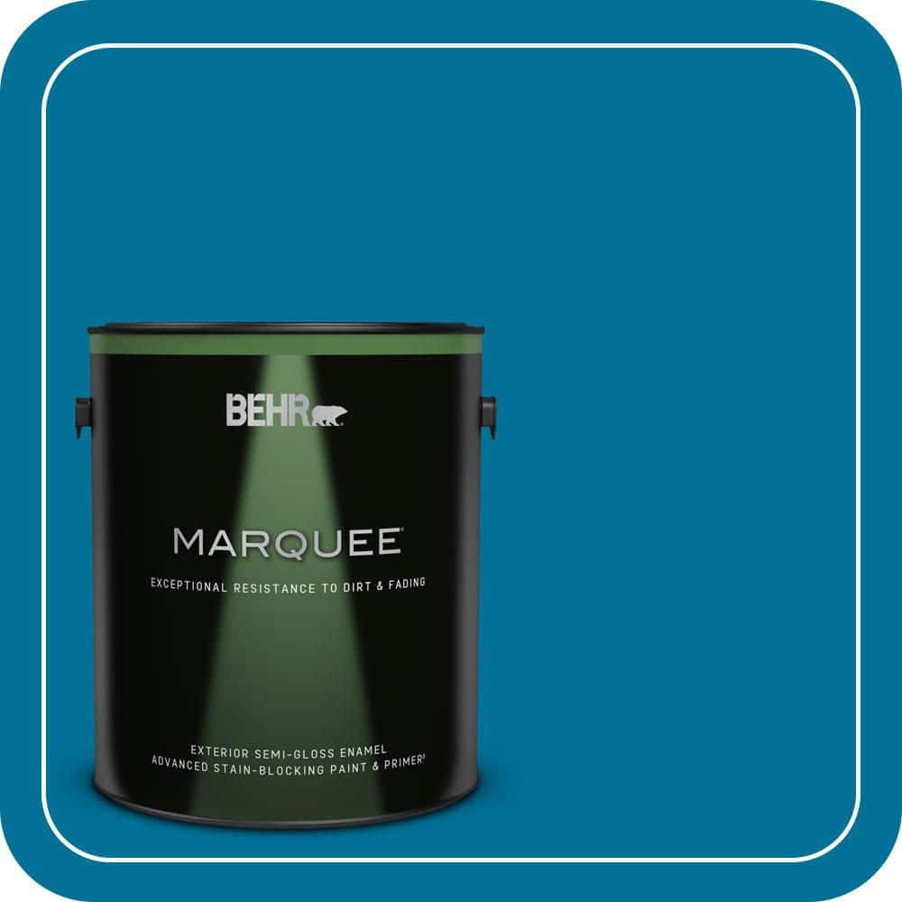 BEHR MARQUEE 1 gal. #S-G-530 Glacier Lake Semi-Gloss Enamel Exterior Paint & Primer