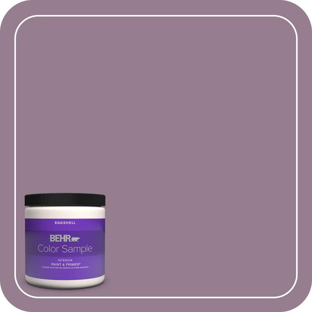 BEHR PREMIUM PLUS 8 oz. #680F-5 Plum Swirl Eggshell Enamel Interior Paint & Primer Color Sample
