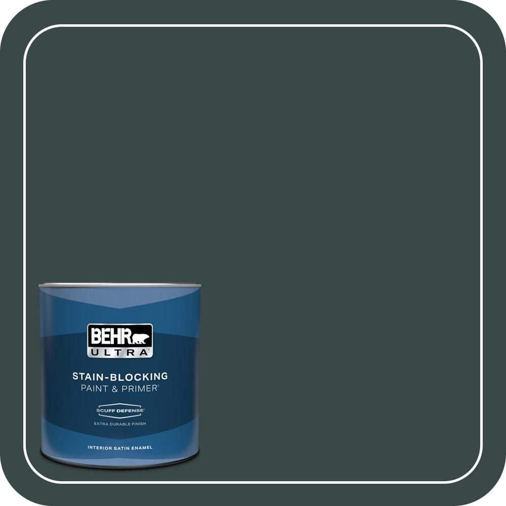 BEHR ULTRA 1 qt. #T14-16 Arboretum Extra Durable Satin Enamel Interior Paint & Primer