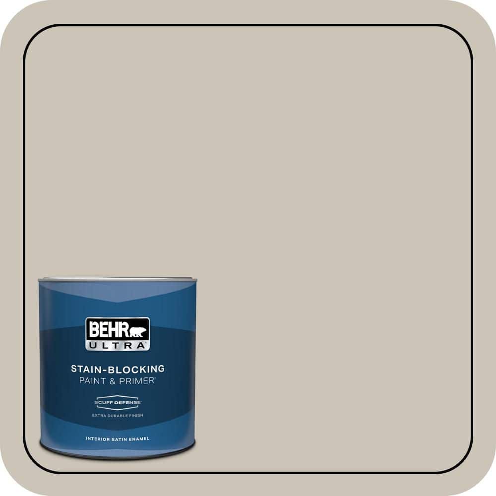 BEHR ULTRA 1 qt. Designer Collection #DC-009 Vintage Pewter Extra Durable Satin Enamel Interior Paint & Primer