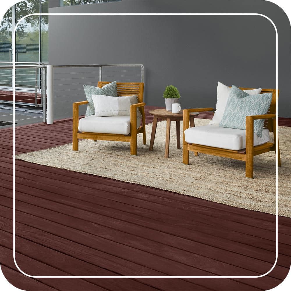 BEHR PREMIUM 1 gal. #ST-106 Bordeaux Semi-Transparent Waterproofing Exterior Wood Stain and Sealer (4)