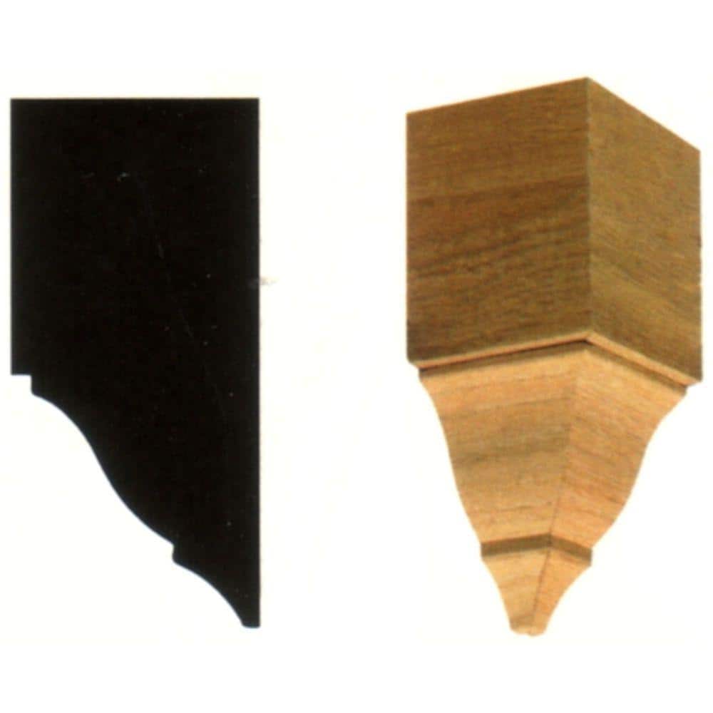 HOUSE OF FARA 2-3/4 in. x 2-3/4 in. x 6 in. Hardwood Inside Crown Corner Block Molding
