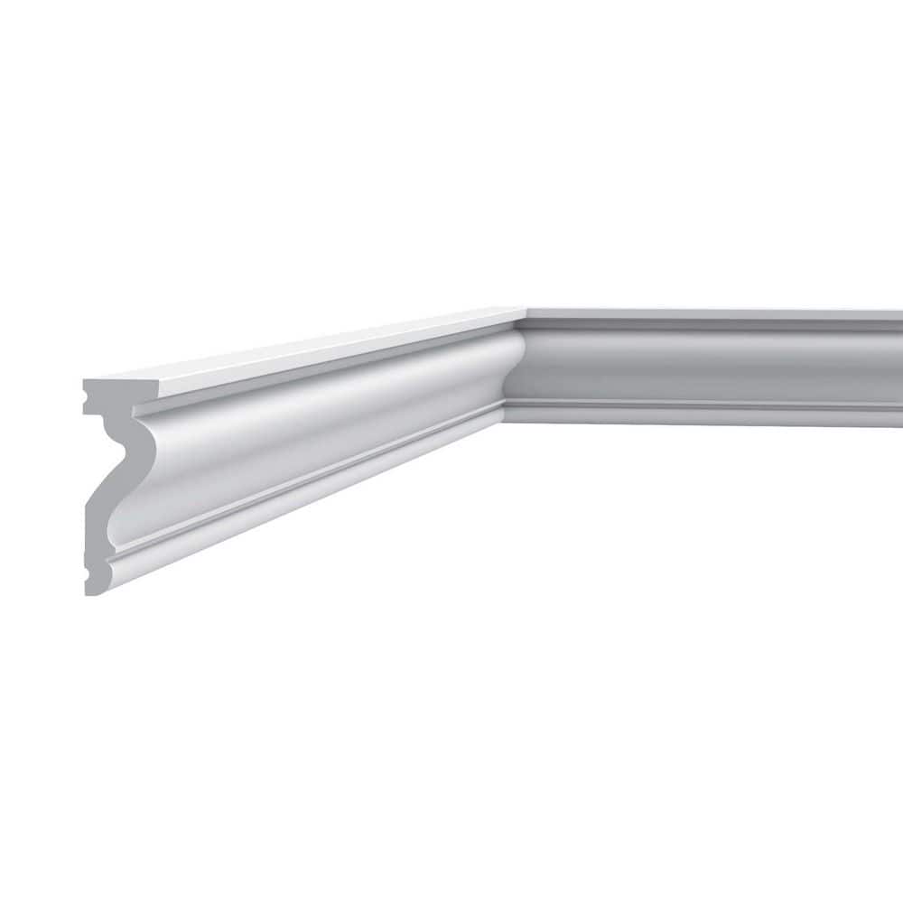ORAC DECOR 7/8 in. D x 2-3/8 in. W x 7' 6 in. L . Primed White Plain Polystyrene Panel Moulding (3-Pack)