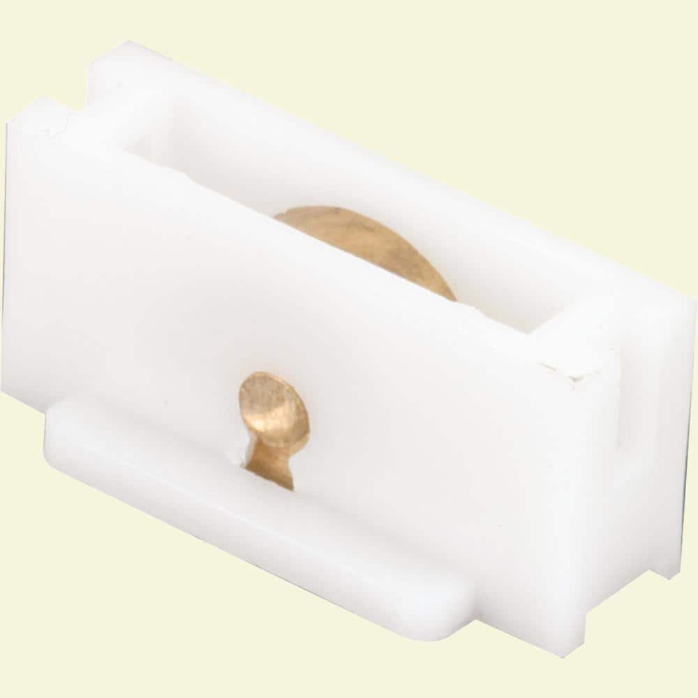 Prime-Line 3/8 in. Brass Flat-Edge Roller Assemblies (2-pack)