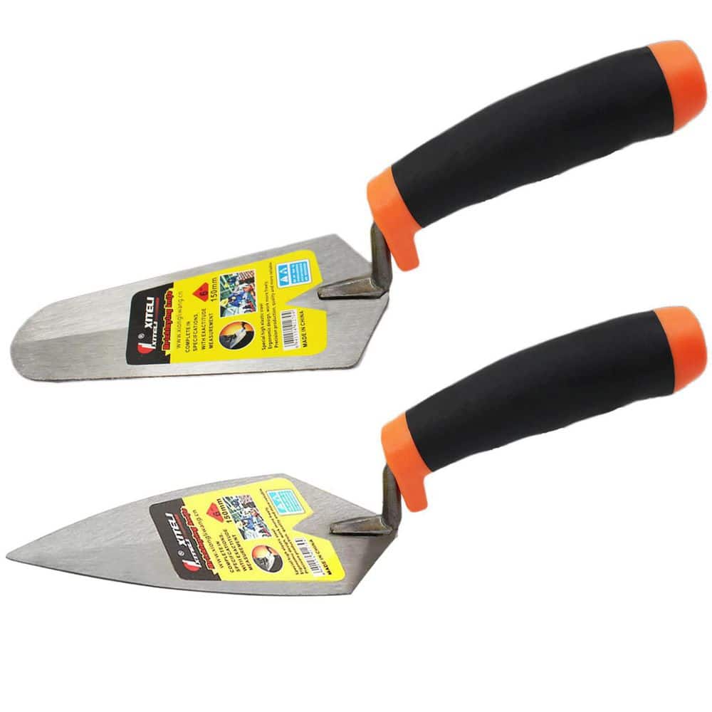 NVNOO 11 in. Masonry Hand Tool Set with Soft Grip Handle, Margin Pointing Trowel for Bricklaying (2-Pack)
