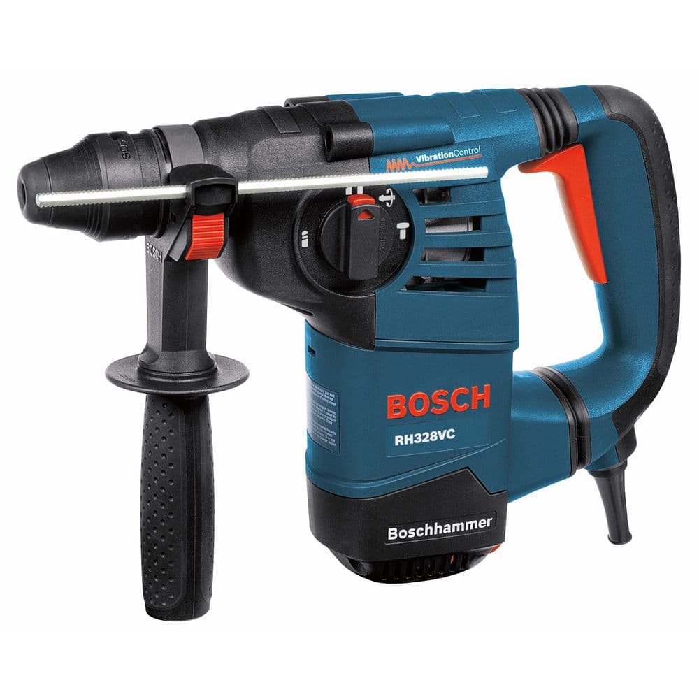 Bosch 8 Amp 1-1/8 in. Corded Variable Speed SDS-Plus Concrete/Masonry Rotary Hammer Drill with Depth Gauge and Carrying Case