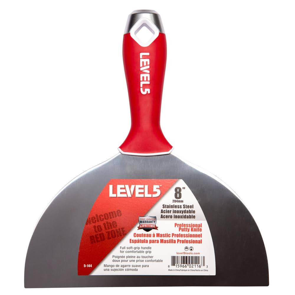 Level 5 8 in. Stainless Steel Joint Knife with Hammer end