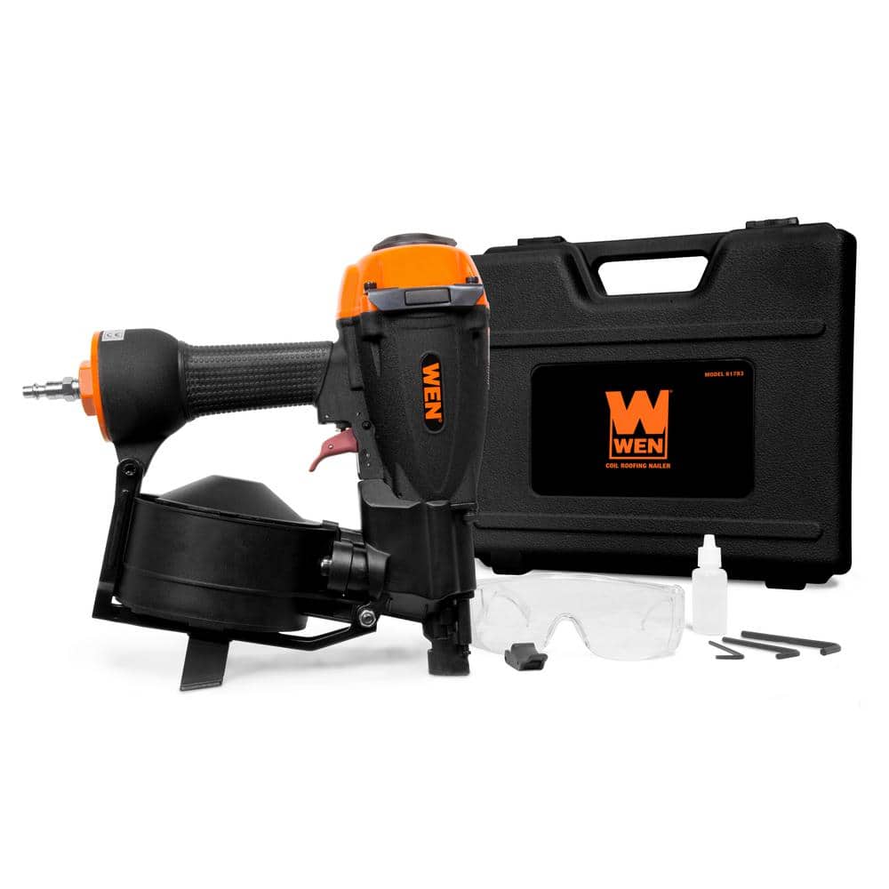 WEN 3/4 in. to 1-3/4 in. 15 degree Pneumatic Coil Roofing Nailer