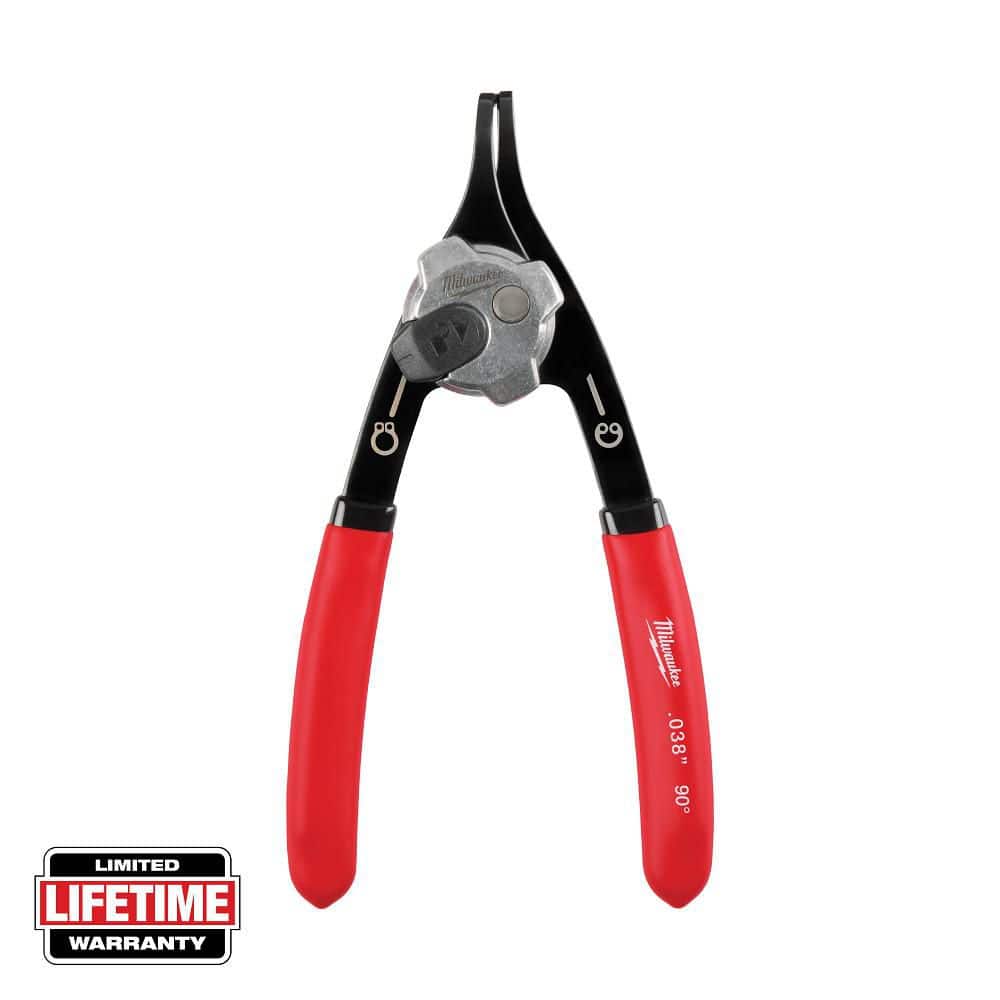 Milwaukee 0.038 in. Convertible Snap Ring Pliers -90°