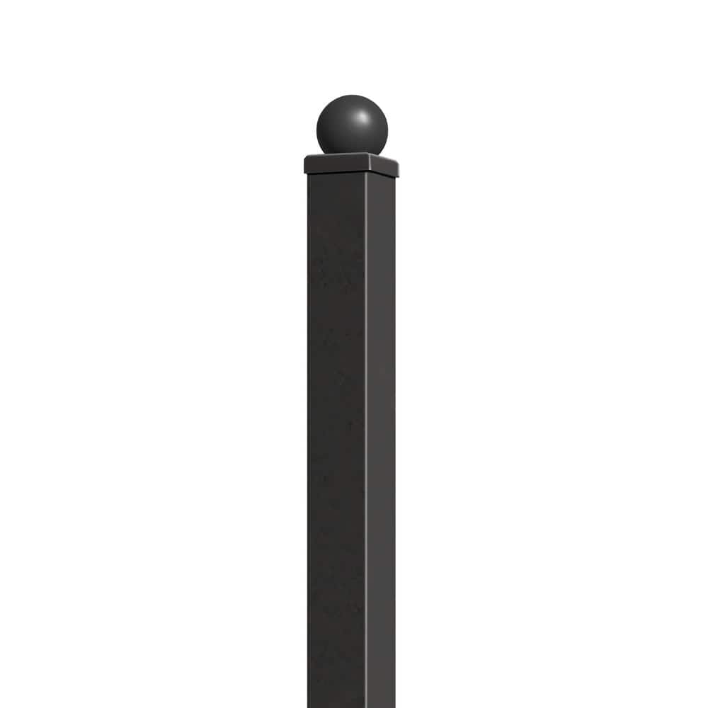 ALEKO Fence Post for 5.5 x 5 Ft. DIY Fence Kits - 7.3 Ft. - Black